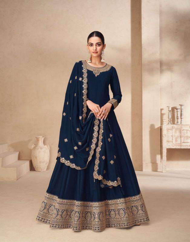 Aashirwad Creation Presents Akshra Silk Fully Stitch Party Wear Gown Catalog Wholesaler And Exporter In Surat