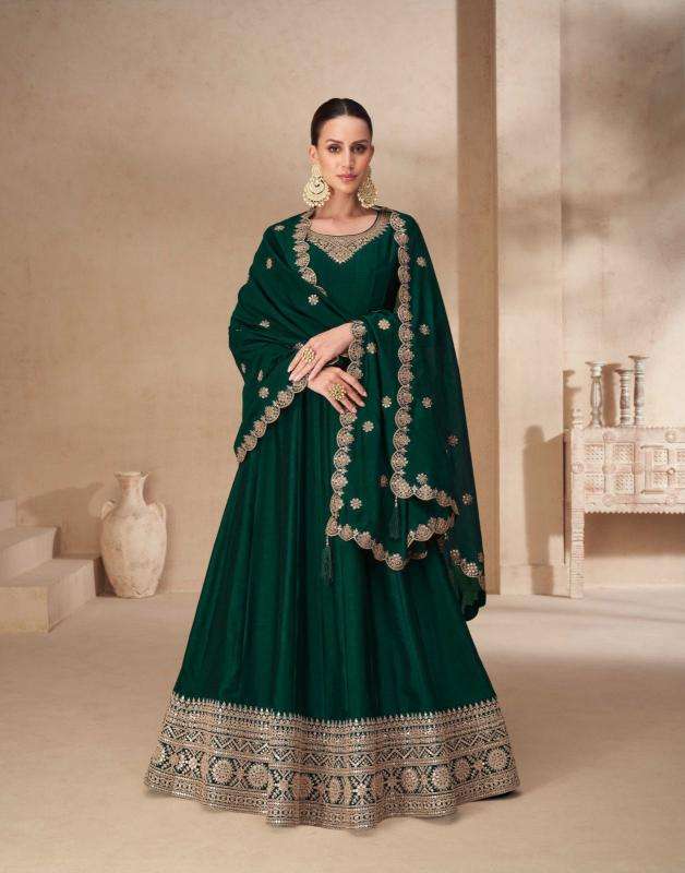 Aashirwad Creation Presents Akshra Silk Fully Stitch Party Wear Gown Catalog Wholesaler And Exporter In Surat