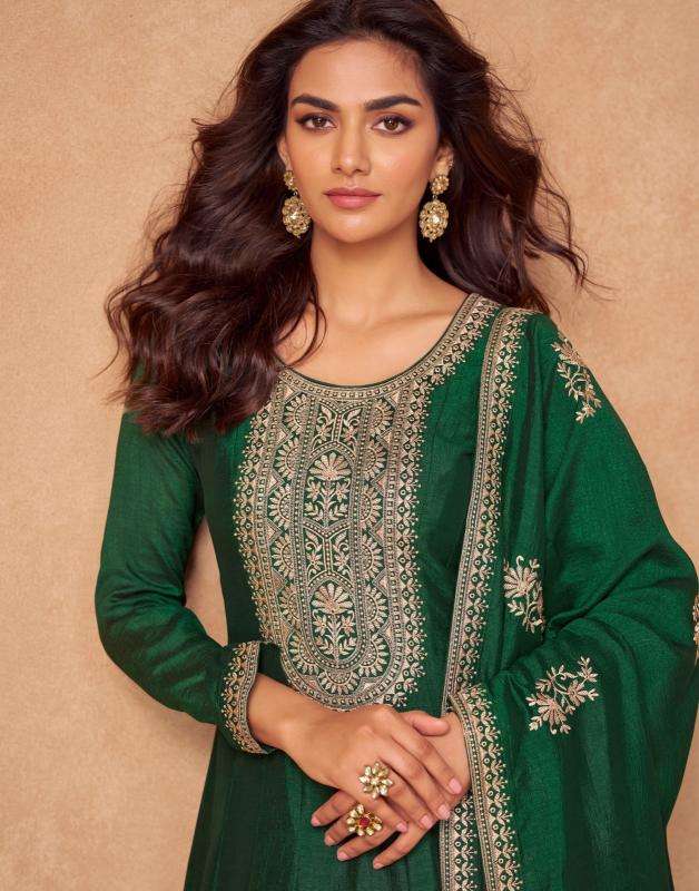 Aashirwad Creation Presents Rashmika Fully Stitch Silk Party Wear Gown Catalog Wholesaler And Exporter In  Surat 