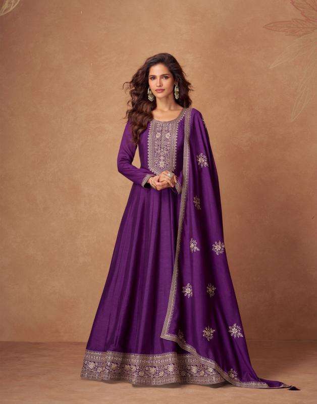 Aashirwad Creation Presents Rashmika Fully Stitch Silk Party Wear Gown Catalog Wholesaler And Exporter In  Surat 