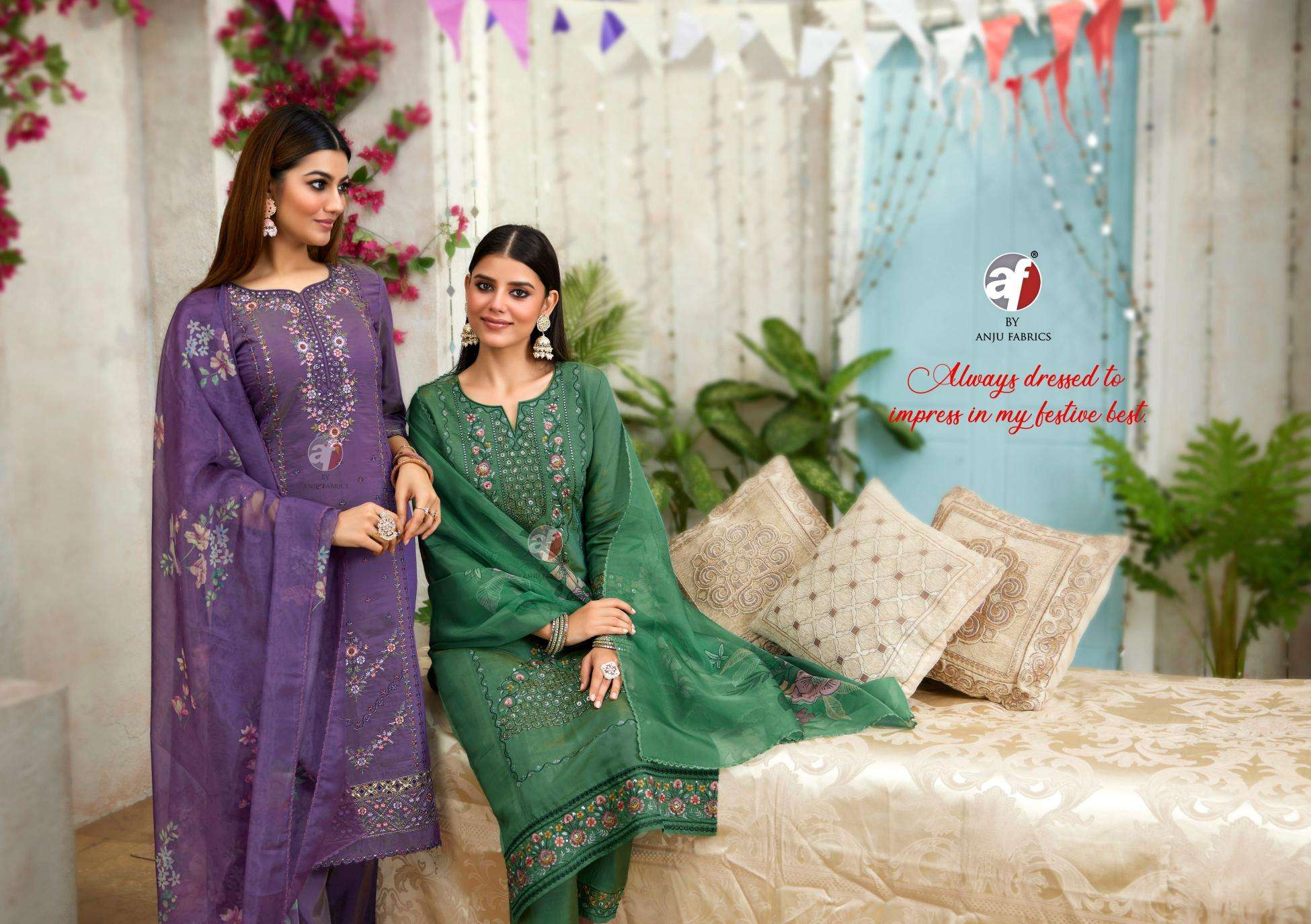 Anju Fab Presents Sayara Vol-2 Shimmer Readymade Party Wear Handwork Kurtis Catalog Wholesaler And Exporter 