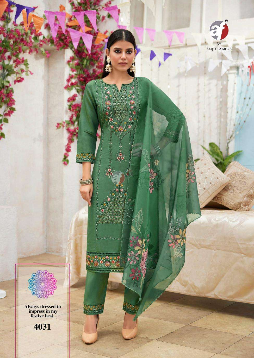 Anju Fab Presents Sayara Vol-2 Shimmer Readymade Party Wear Handwork Kurtis Catalog Wholesaler And Exporter 