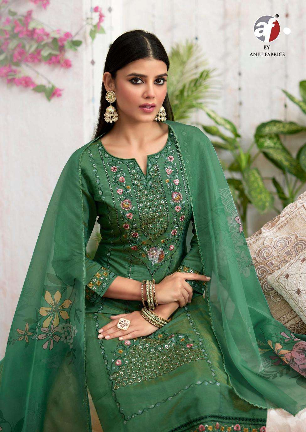 Anju Fab Presents Sayara Vol-2 Shimmer Readymade Party Wear Handwork Kurtis Catalog Wholesaler And Exporter 