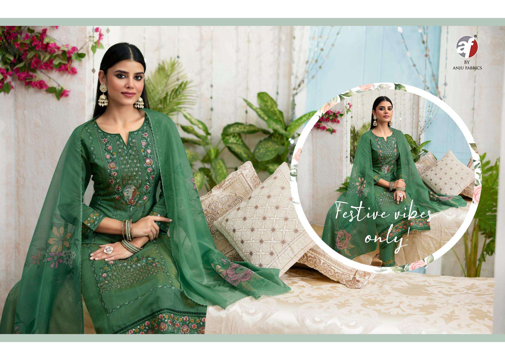 Anju Fab Presents Sayara Vol-2 Shimmer Readymade Party Wear Handwork Kurtis Catalog Wholesaler And Exporter 