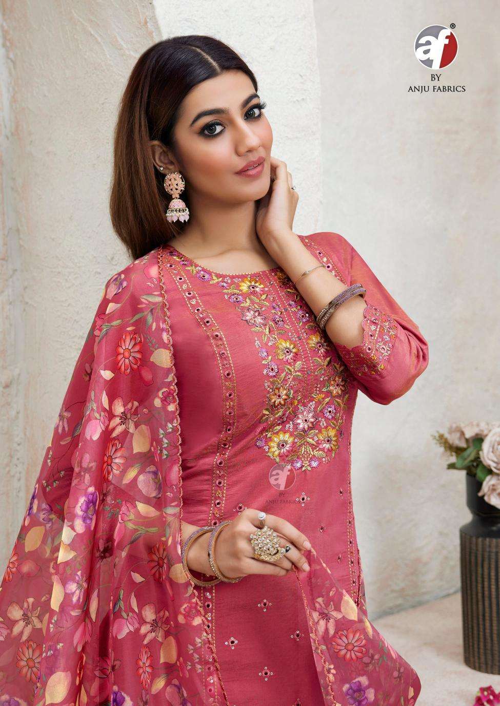 Anju Fab Presents Sayara Vol-2 Shimmer Readymade Party Wear Handwork Kurtis Catalog Wholesaler And Exporter 