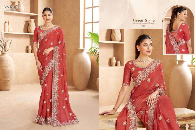 Anmol Creation Presents Jade Traditional Sarees Perfect For Festivals Catalog wholesaler And Exporter 
