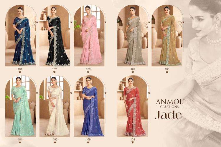 Anmol Creation Presents Jade Traditional Sarees Perfect For Festivals Catalog wholesaler And Exporter 