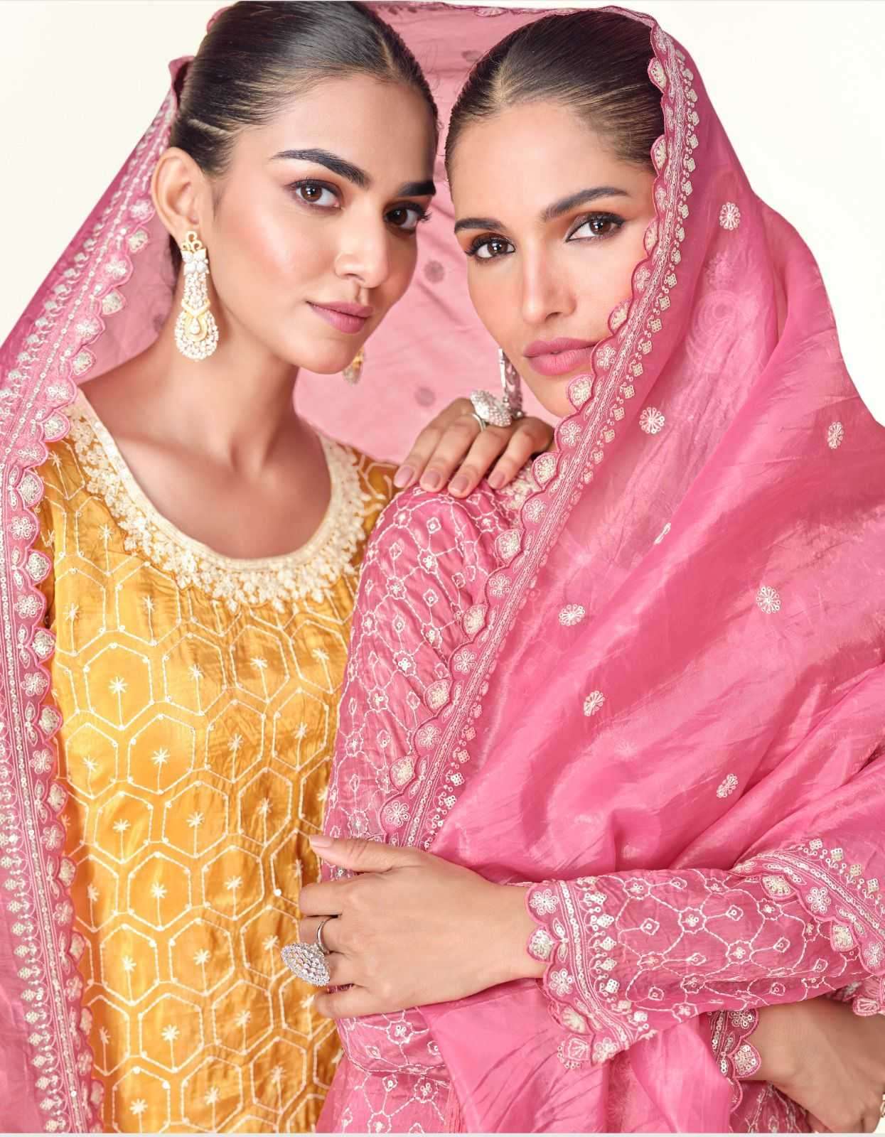 Ashirwad Creation Presents Ishita  Tissue Crush Readymade Exclusive Party Wear Suits Catalog Wholesaler And Exporter 