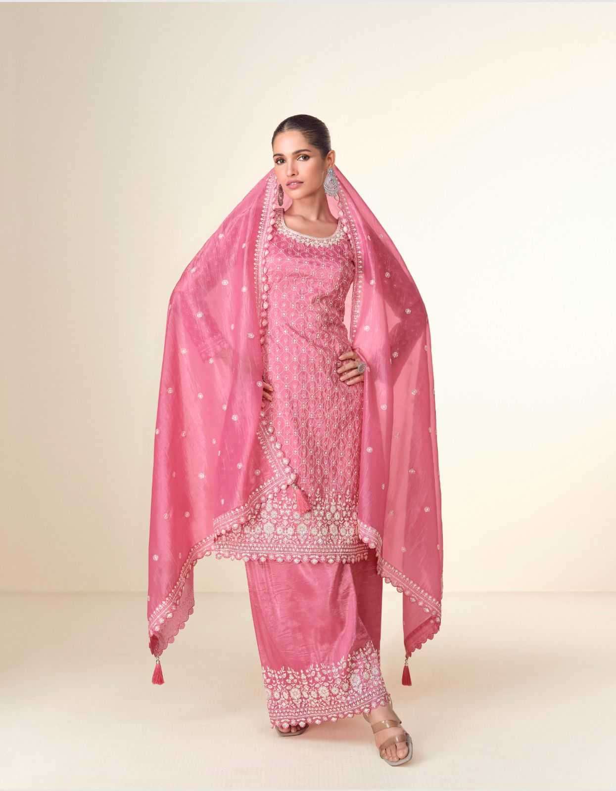 Ashirwad Creation Presents Ishita  Tissue Crush Readymade Exclusive Party Wear Suits Catalog Wholesaler And Exporter 