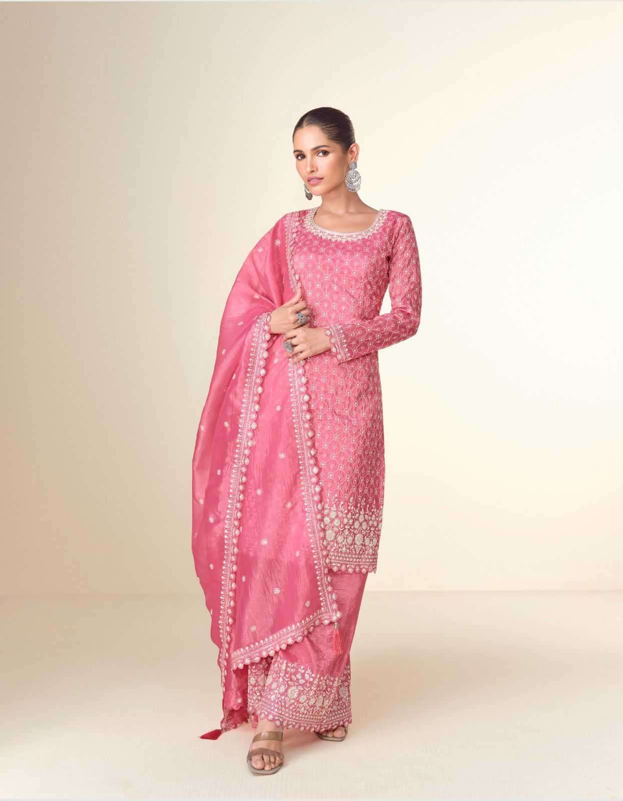 Ashirwad Creation Presents Ishita  Tissue Crush Readymade Exclusive Party Wear Suits Catalog Wholesaler And Exporter 