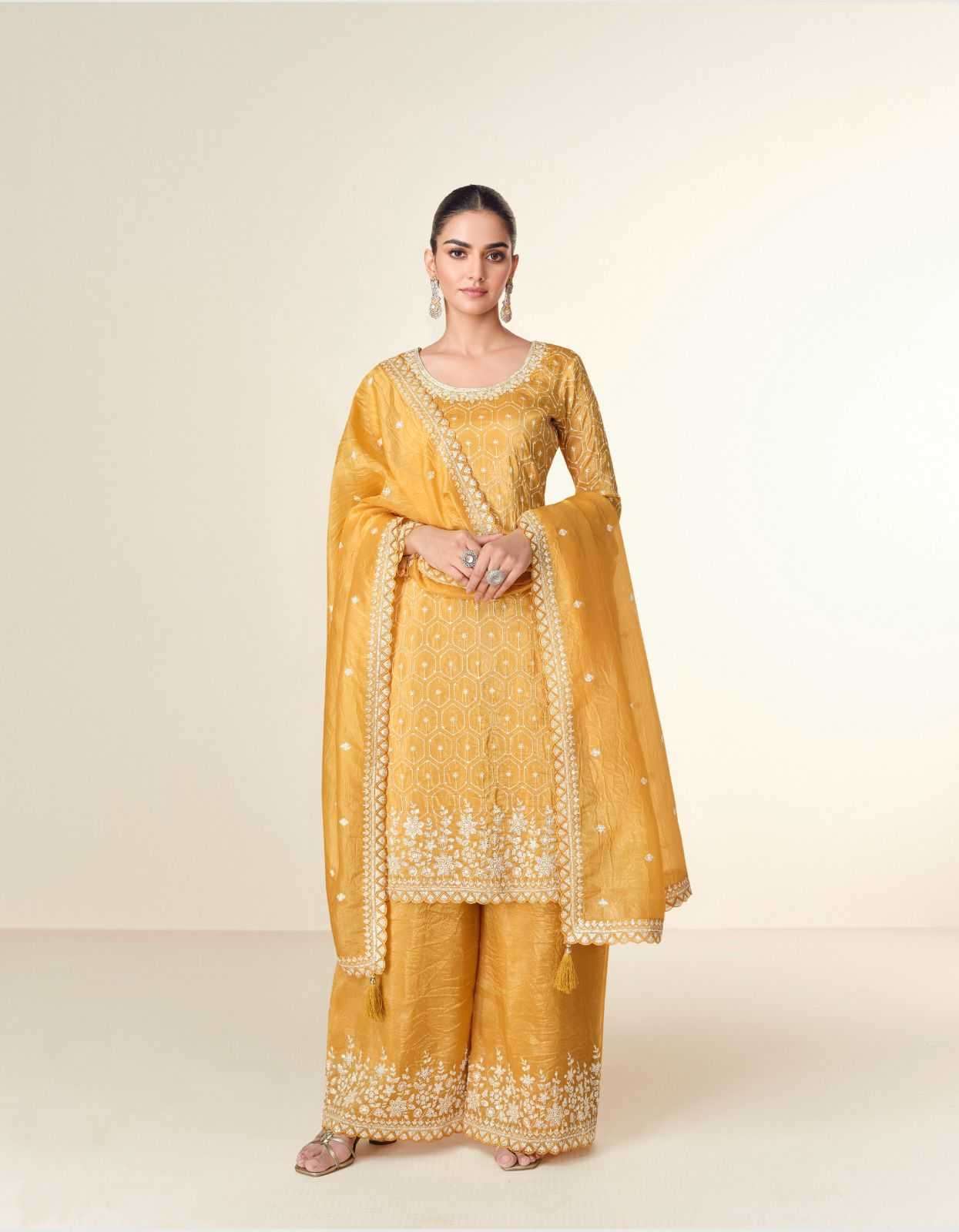 Ashirwad Creation Presents Ishita  Tissue Crush Readymade Exclusive Party Wear Suits Catalog Wholesaler And Exporter 
