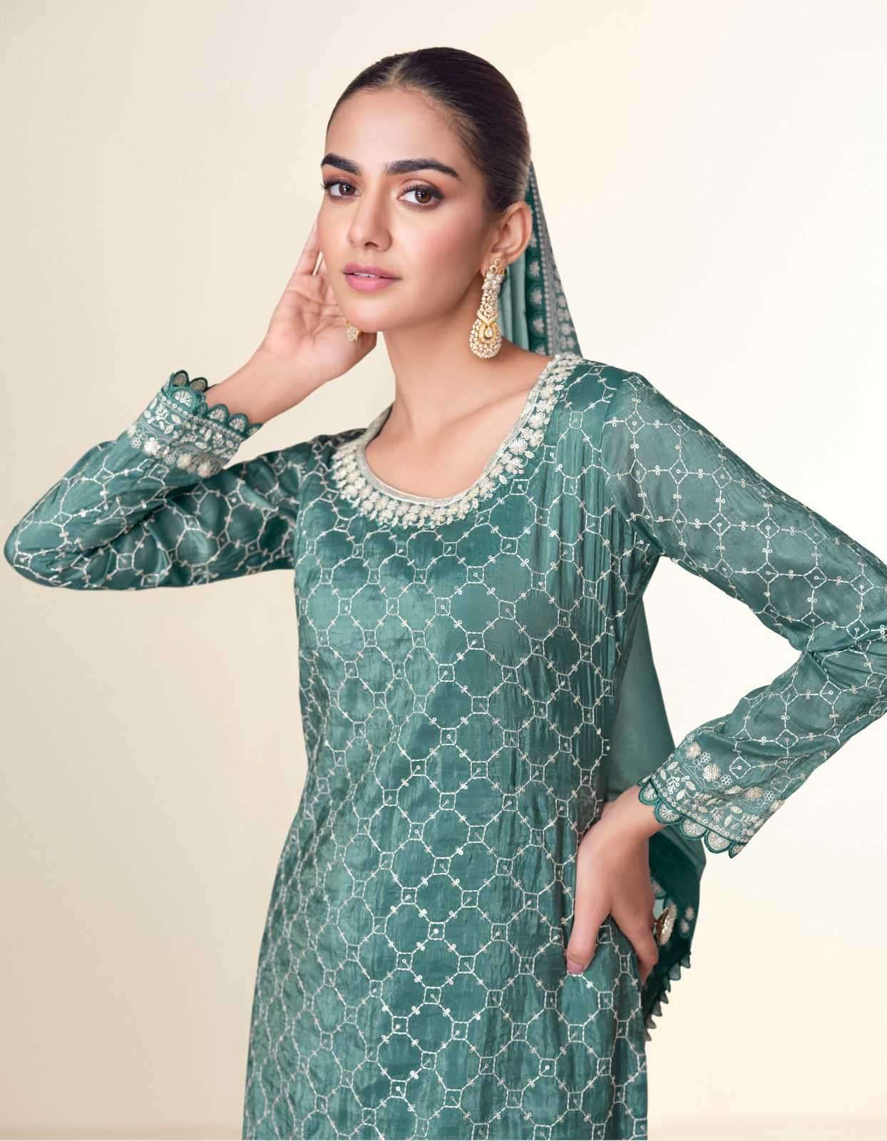 Ashirwad Creation Presents Ishita  Tissue Crush Readymade Exclusive Party Wear Suits Catalog Wholesaler And Exporter 