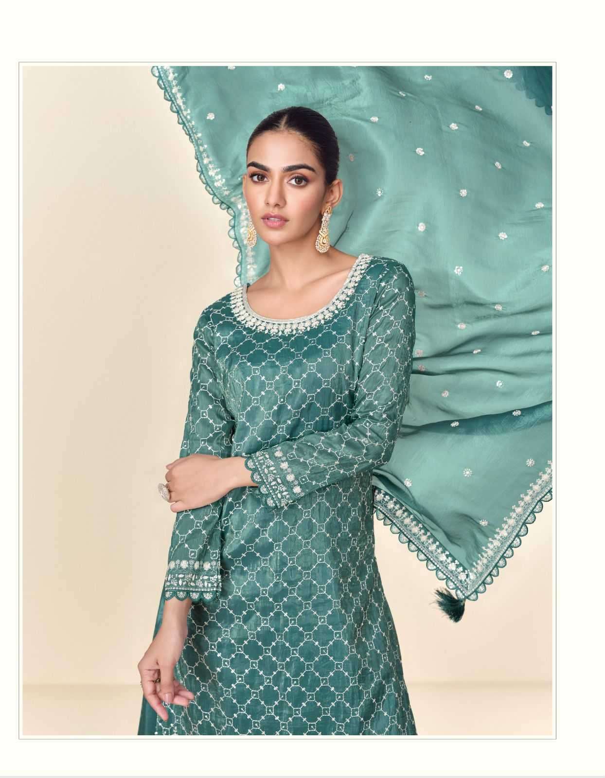 Ashirwad Creation Presents Ishita  Tissue Crush Readymade Exclusive Party Wear Suits Catalog Wholesaler And Exporter 