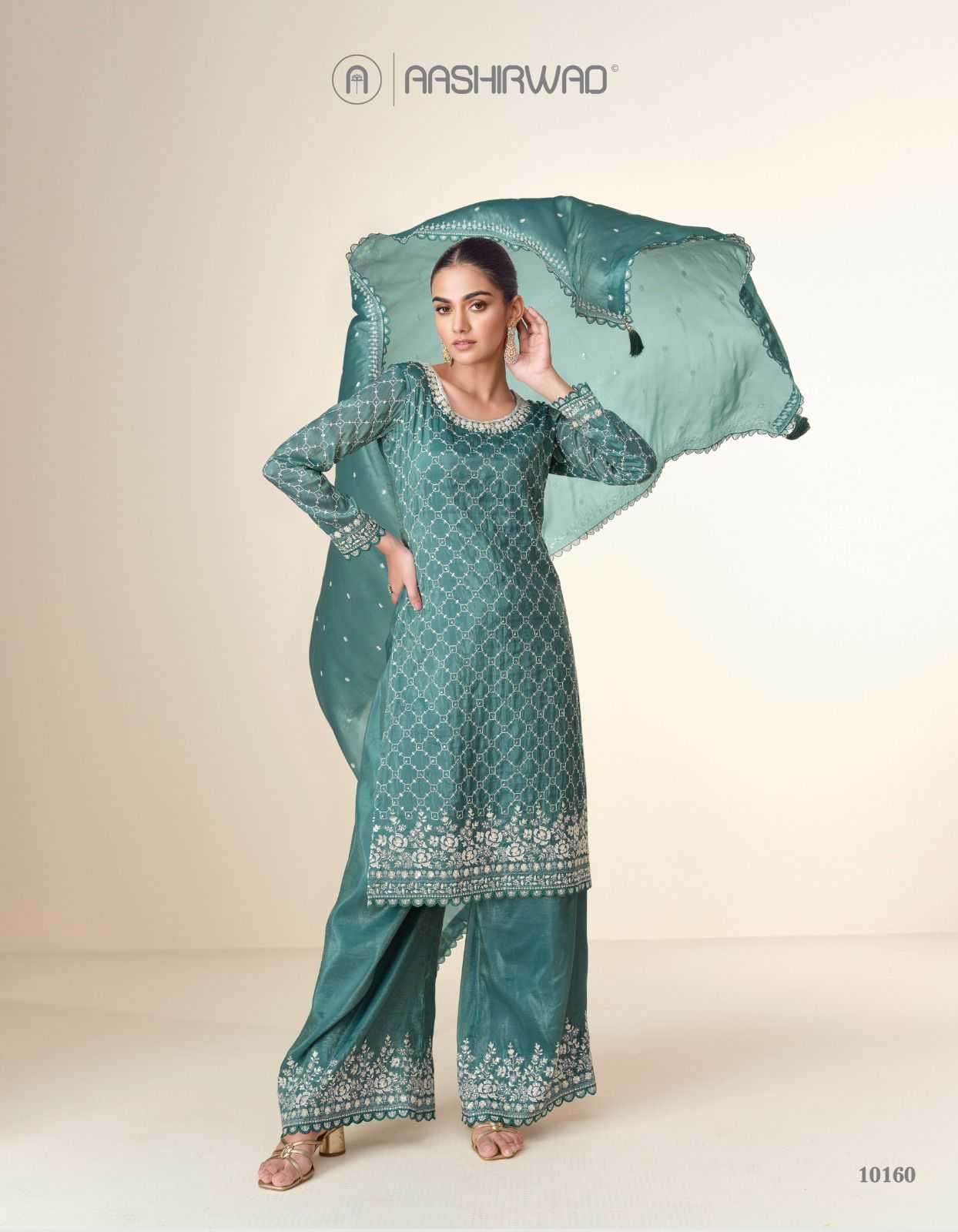 Ashirwad Creation Presents Ishita  Tissue Crush Readymade Exclusive Party Wear Suits Catalog Wholesaler And Exporter 