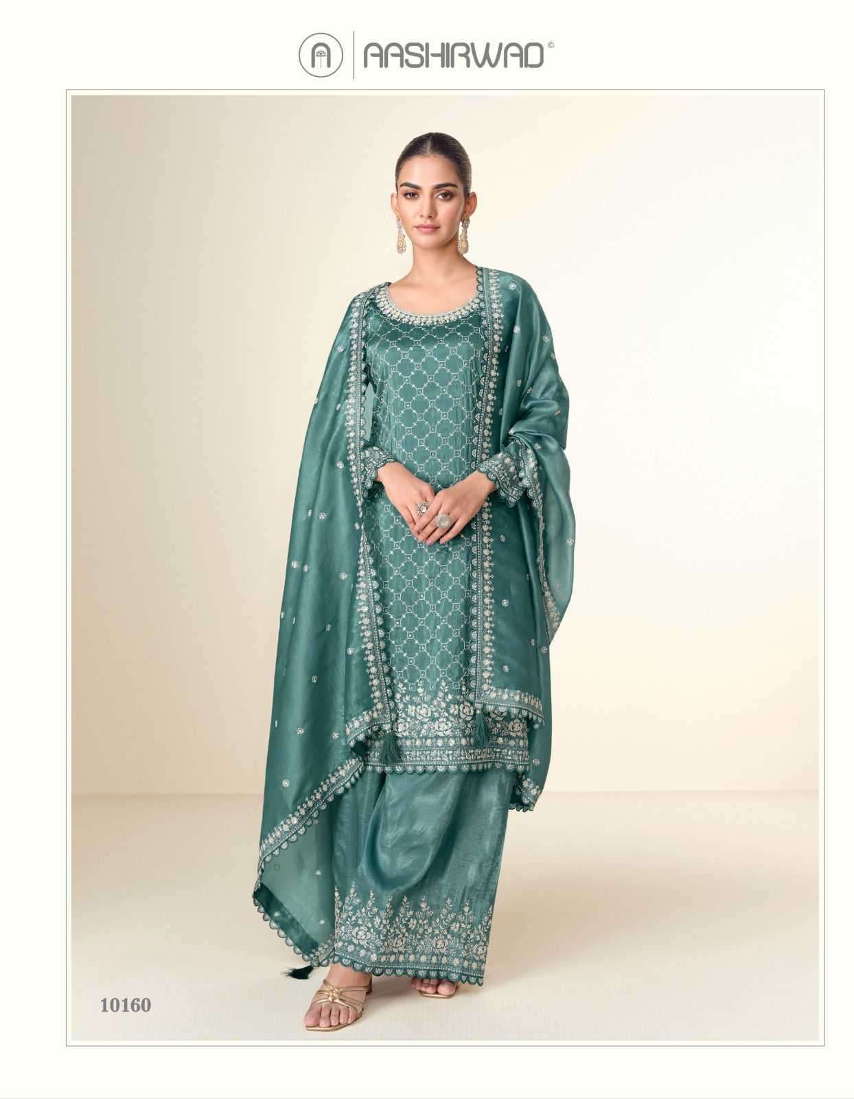 Ashirwad Creation Presents Ishita  Tissue Crush Readymade Exclusive Party Wear Suits Catalog Wholesaler And Exporter 