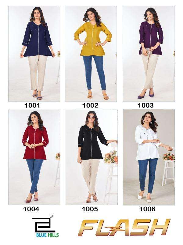 blue hills flash rayon readymade big size classic tops catalog wholesaler and exporter 