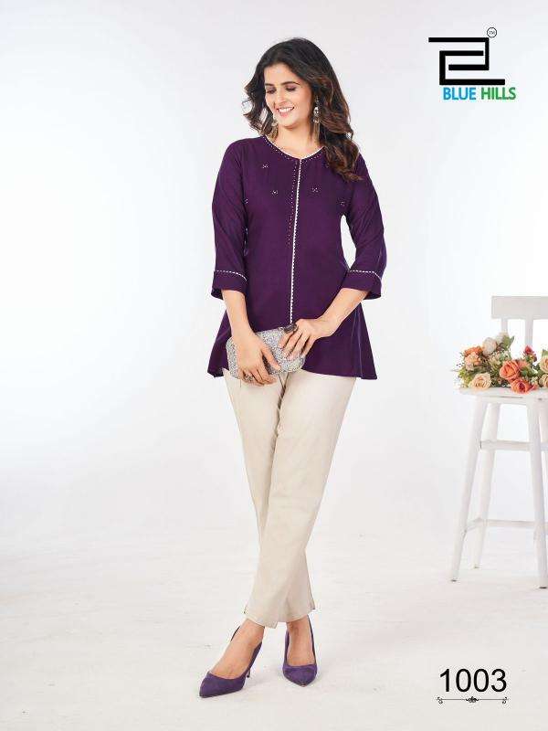 blue hills flash rayon readymade big size classic tops catalog wholesaler and exporter 