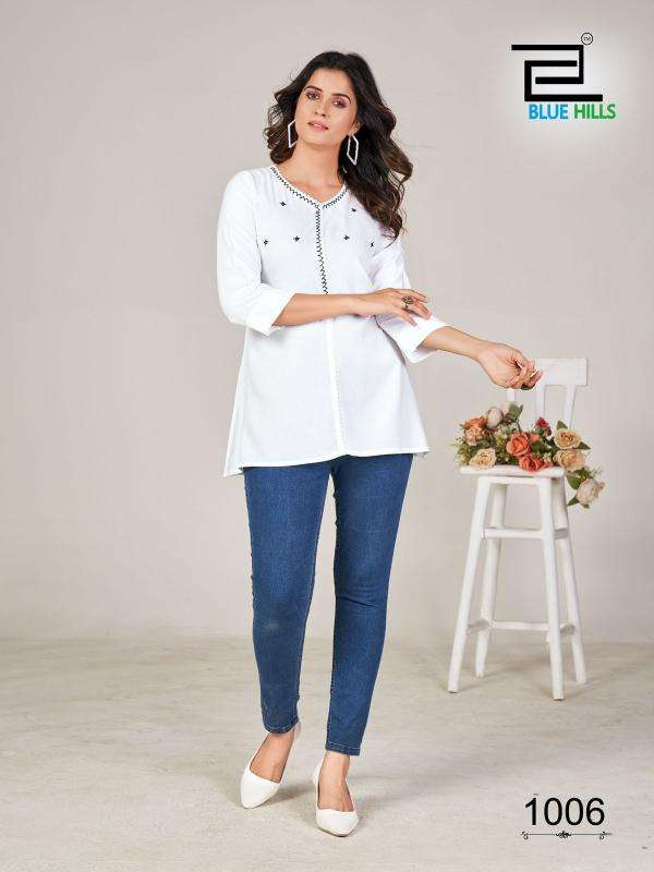 blue hills flash rayon readymade big size classic tops catalog wholesaler and exporter 