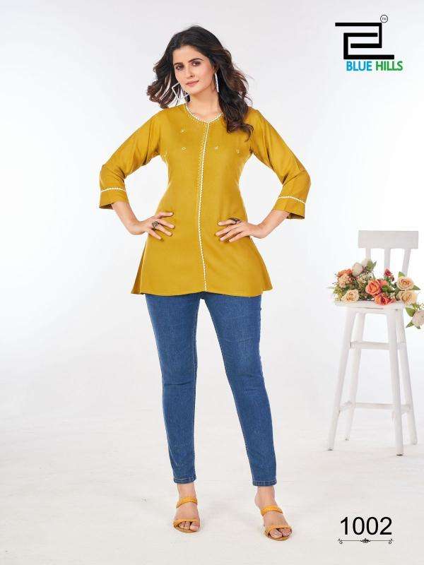 blue hills flash rayon readymade big size classic tops catalog wholesaler and exporter 