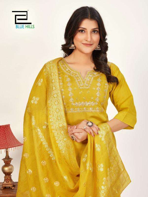 blue hills presents raashi vol-3 readymade roman silk unique kurtis catalog wholesaler and exporter 