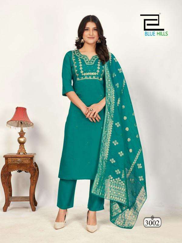 blue hills presents raashi vol-3 readymade roman silk unique kurtis catalog wholesaler and exporter 