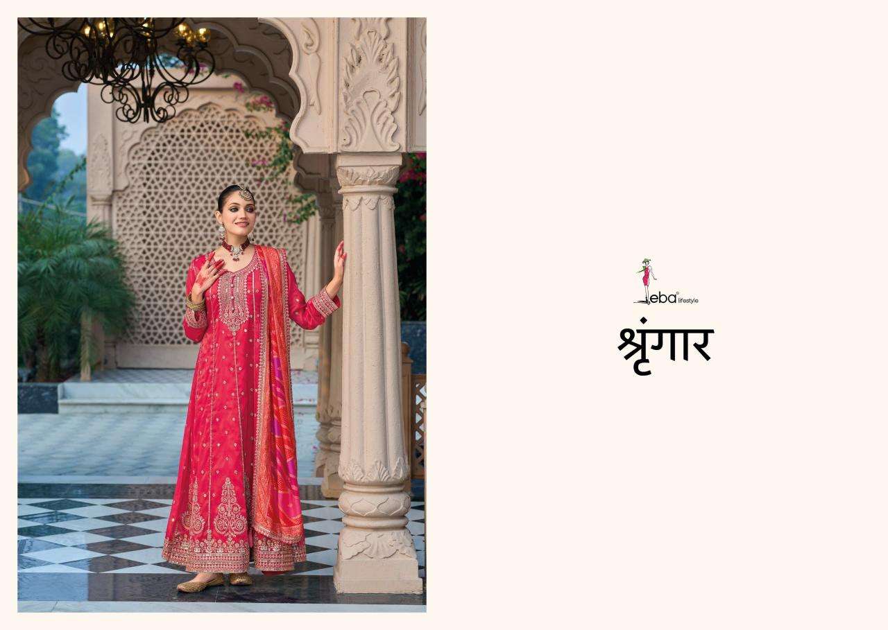 eba lifestyle presents shringar readymade simar gorgeous look gown with dupatta catalog wholeasaler and exporter a