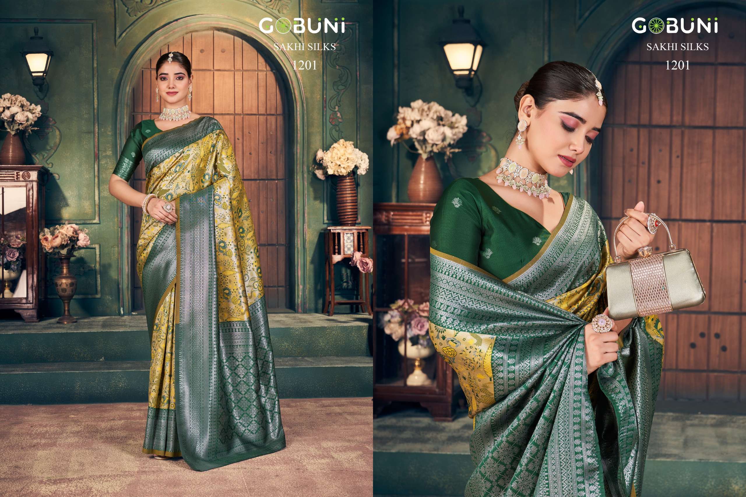 GOBUNI PRESENTS SAKHI SILK FANCY ZARI SILK SAREES CATALOG WHOLESALER AND EXPORTER 