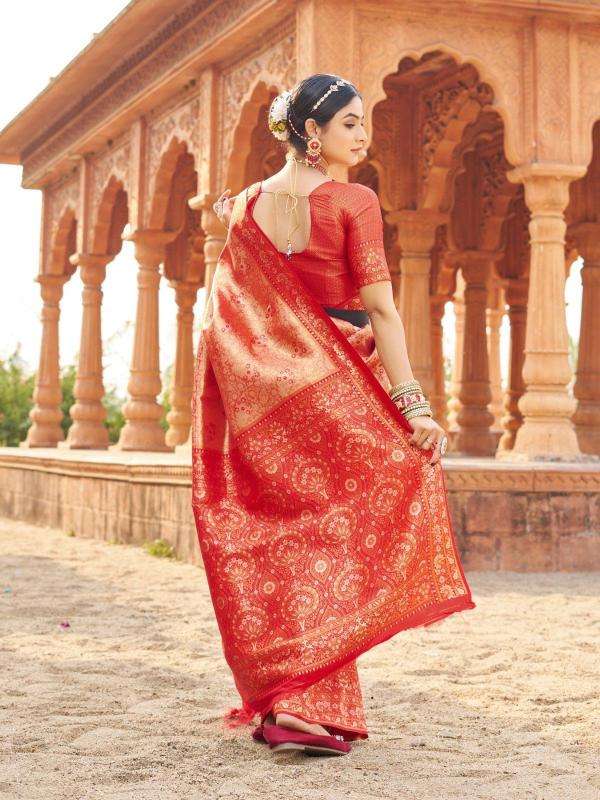 gobuni presents shubharambh 1101-1106 banarasi silk best sarees catalog wholesaler and exporter in surat