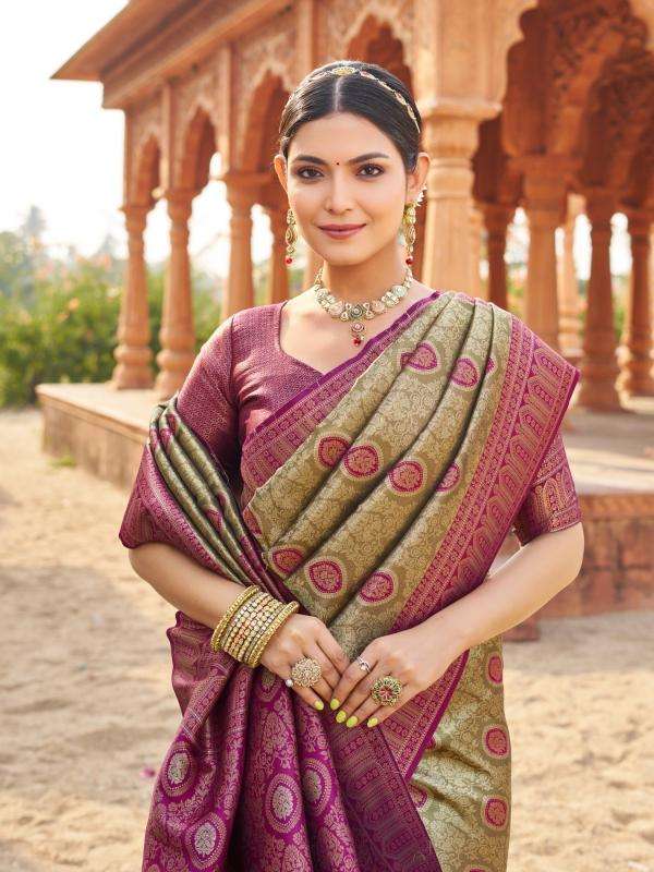 gobuni presents shubharambh 1101-1106 banarasi silk best sarees catalog wholesaler and exporter in surat