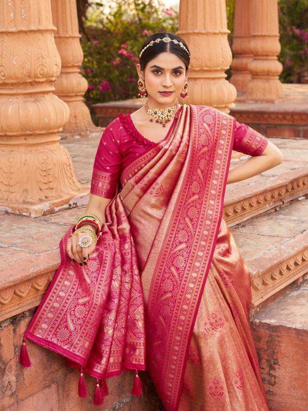 gobuni presents shubharambh 1101-1106 banarasi silk best sarees catalog wholesaler and exporter in surat