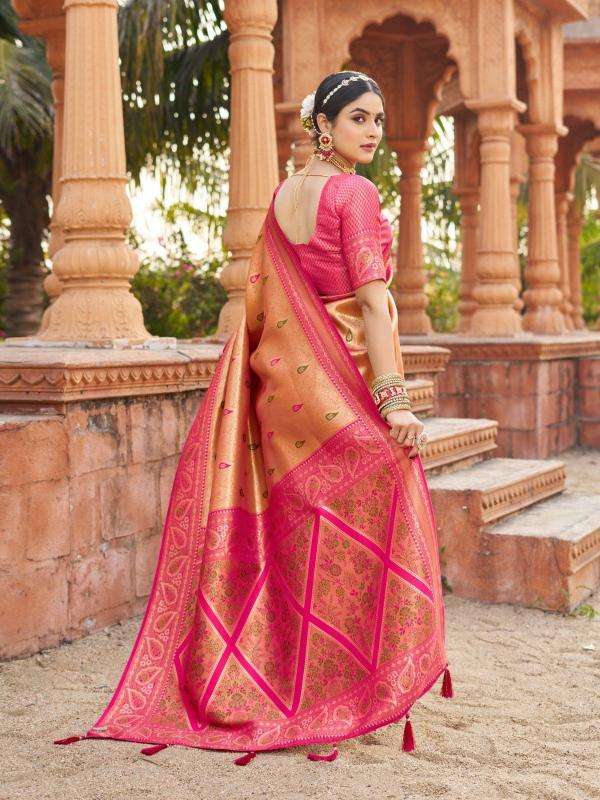 gobuni presents shubharambh 1101-1106 banarasi silk best sarees catalog wholesaler and exporter in surat
