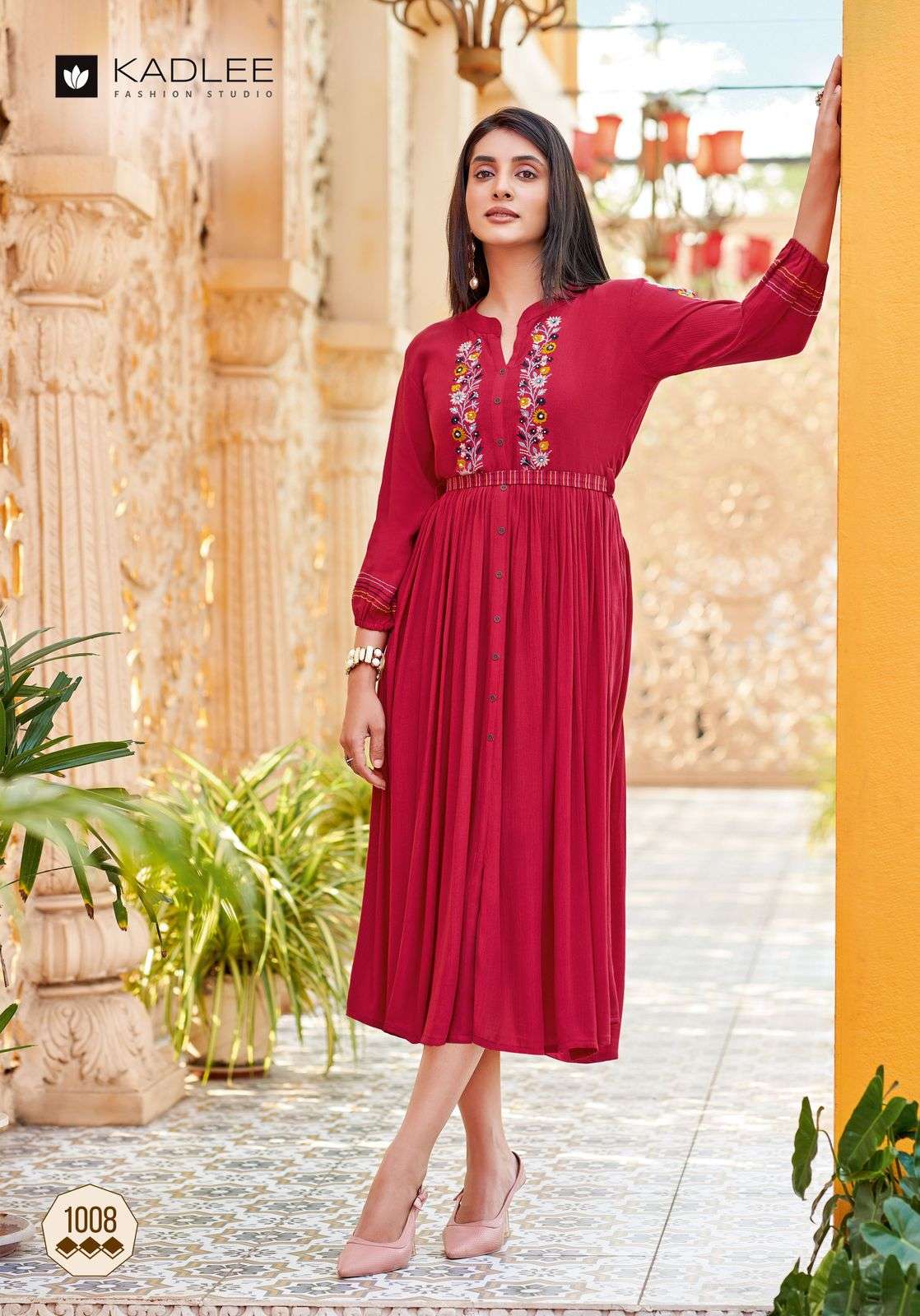 kadlee presents ashmin vol-2 rayon readymade classic kurti catalog wholesaler and exports