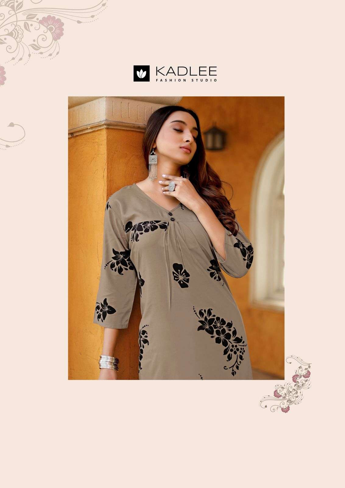 kadlee presents heer rayon readymade classic kurti with pant catalog wholesaler and exports