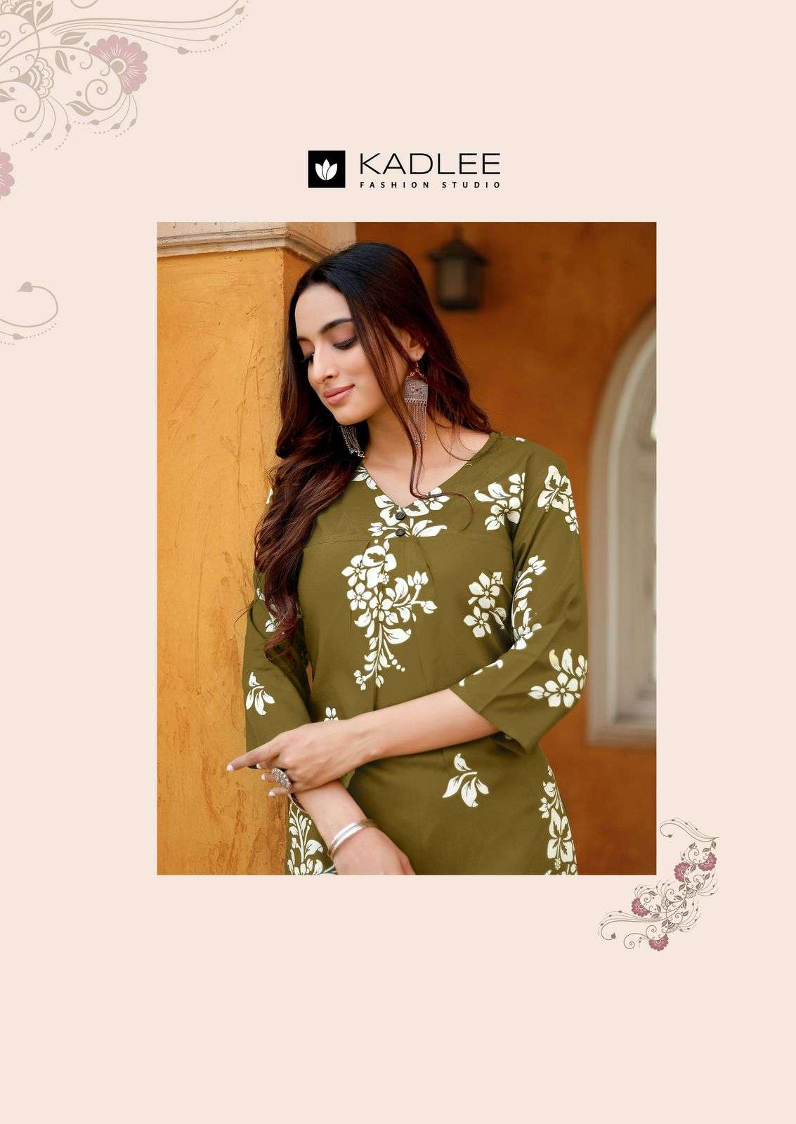 kadlee presents heer rayon readymade classic kurti with pant catalog wholesaler and exports