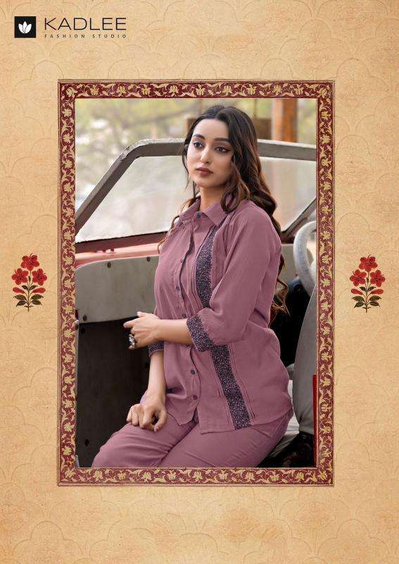 Kadlee Presents High Touch Viscose Weaving Readymade Stylish Co-ord Sets Catalog Wholesaler And Exporter In Surat