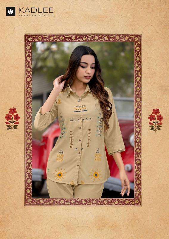 Kadlee Presents High Touch Viscose Weaving Readymade Stylish Co-ord Sets Catalog Wholesaler And Exporter In Surat