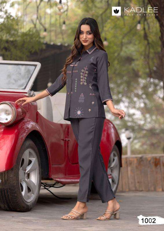 Kadlee Presents High Touch Viscose Weaving Readymade Stylish Co-ord Sets Catalog Wholesaler And Exporter In Surat