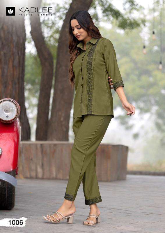 Kadlee Presents High Touch Viscose Weaving Readymade Stylish Co-ord Sets Catalog Wholesaler And Exporter In Surat