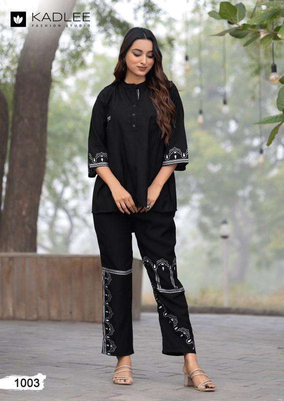 Kadlee Presents High Touch Viscose Weaving Readymade Stylish Co-ord Sets Catalog Wholesaler And Exporter In Surat