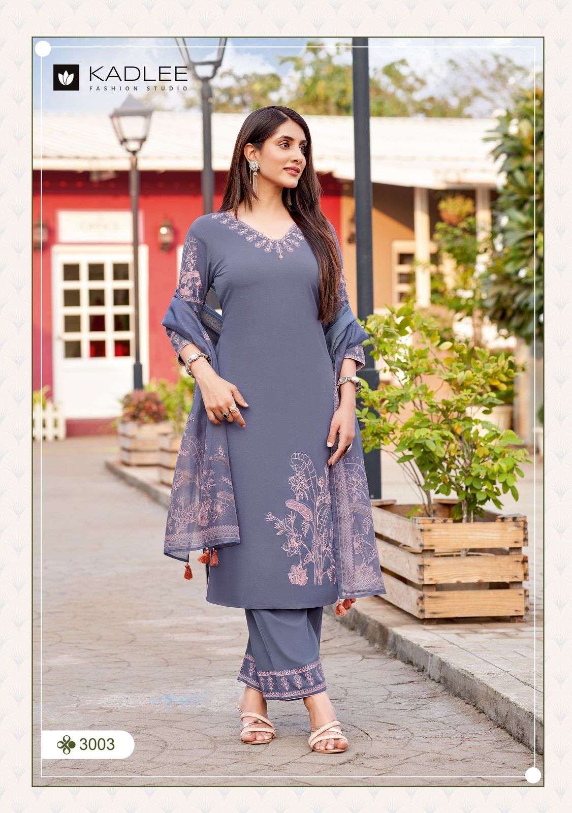 kadlee presents kamyaa rayon readymade classic kurti with bottom and duppata catalog wholesaler and exports