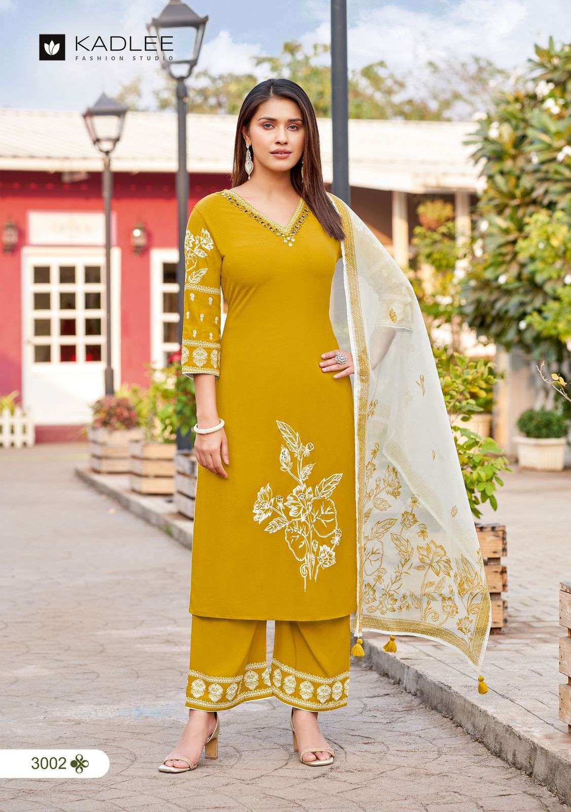 kadlee presents kamyaa rayon readymade classic kurti with bottom and duppata catalog wholesaler and exports