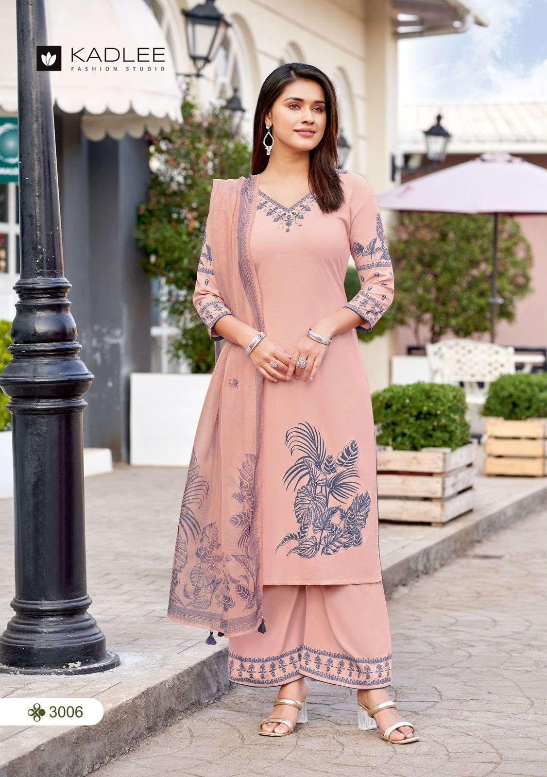kadlee presents kamyaa rayon readymade classic kurti with bottom and duppata catalog wholesaler and exports