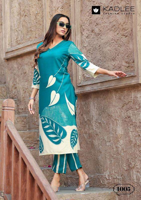 kadlee presents rangoli rayon readymade classic kurti with pant catalog wholesaler and exports