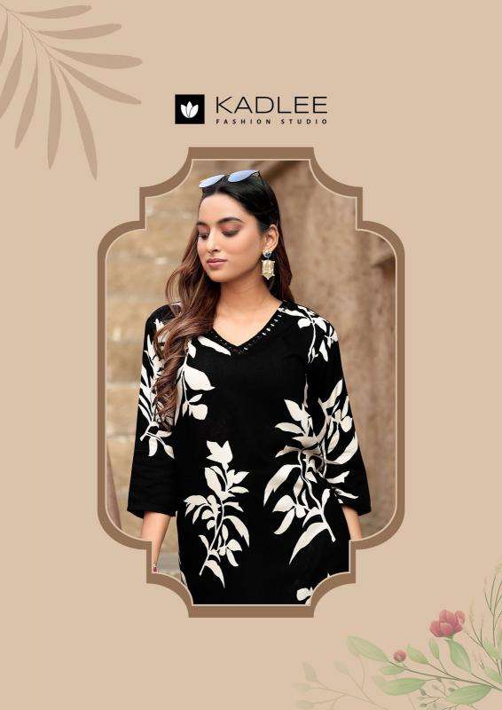 kadlee presents rangoli rayon readymade classic kurti with pant catalog wholesaler and exports