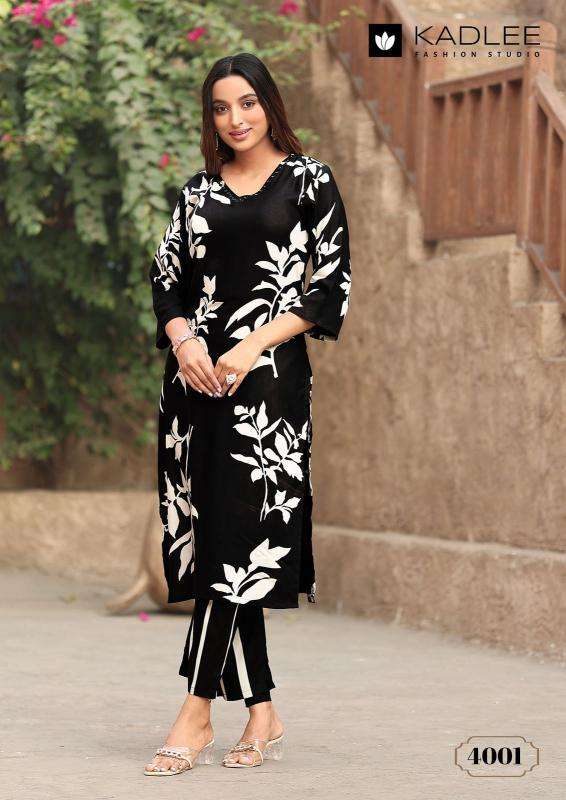 kadlee presents rangoli rayon readymade classic kurti with pant catalog wholesaler and exports
