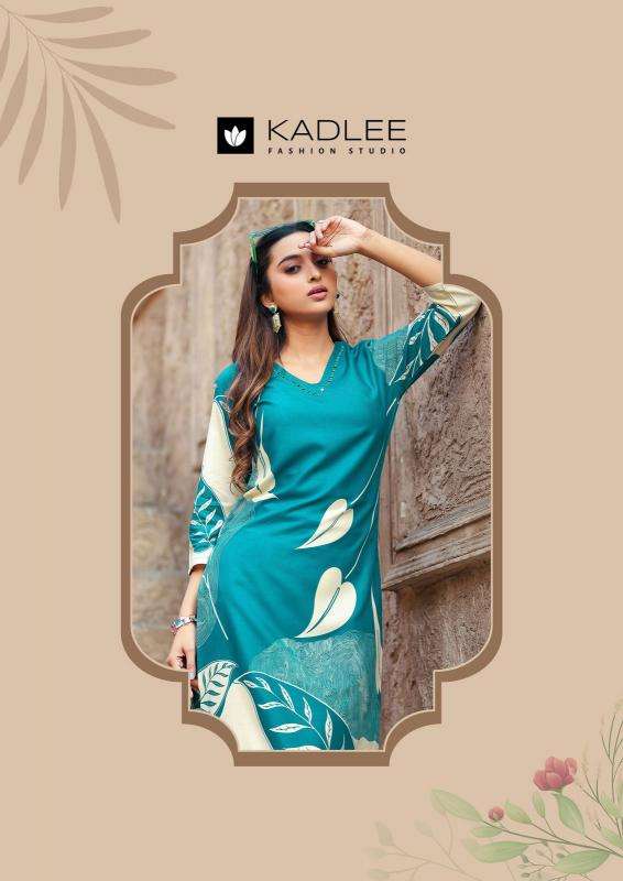kadlee presents rangoli rayon readymade classic kurti with pant catalog wholesaler and exports