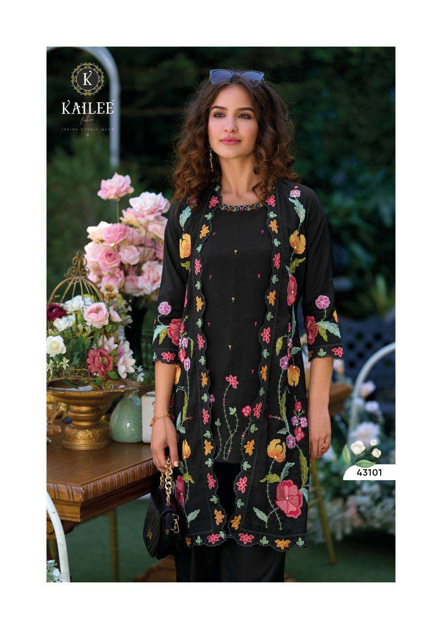 kailee fashion presents bloom readymade viscose organza gorgeous koti style kurtis catalog wholesaler and exporter 