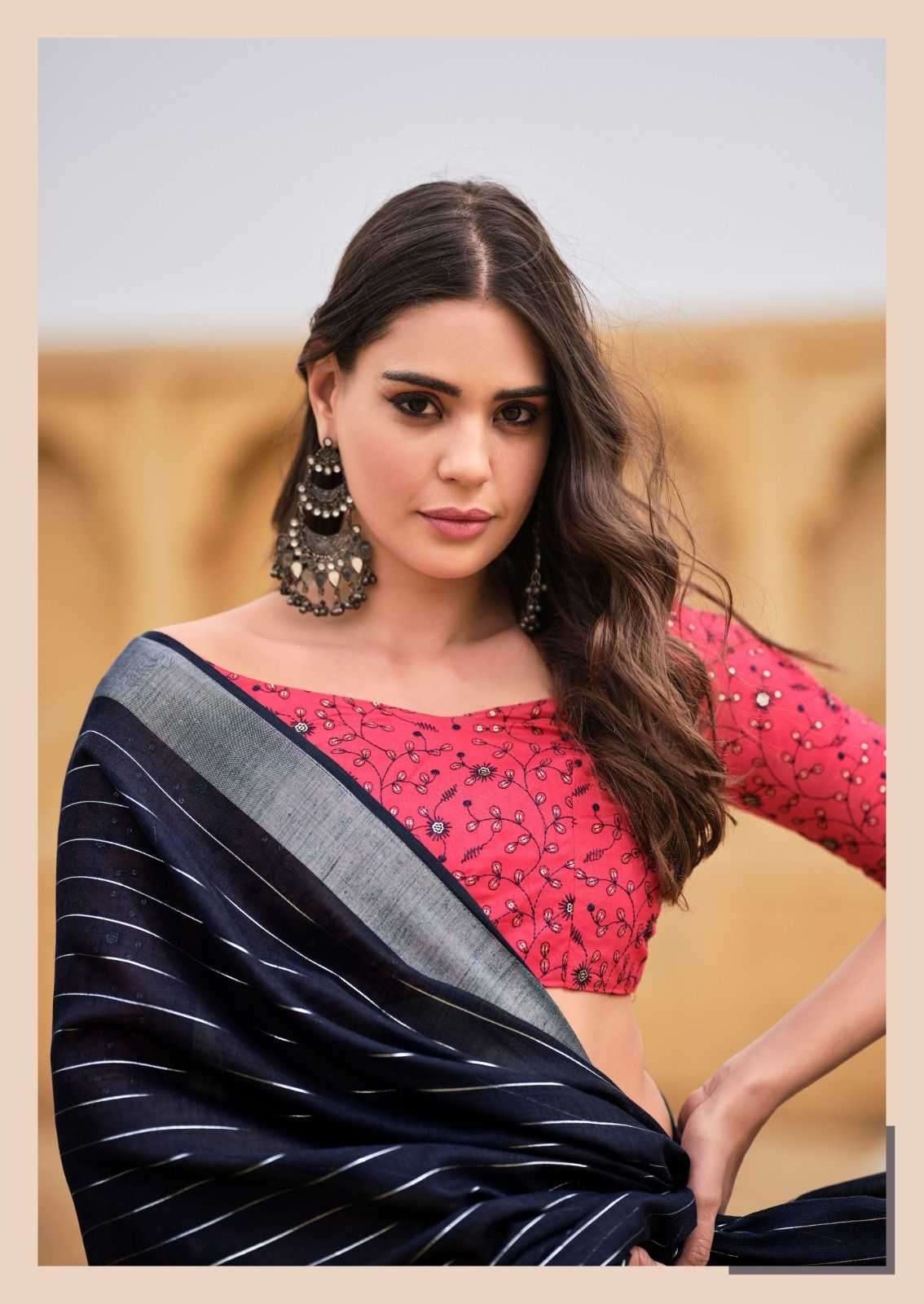 KASHVI CREATION ABHILASHA VOL-3 BEAUTIFUL LINEN SILK SAREES CATALOGV WHOLESALER AND EXPORTER 