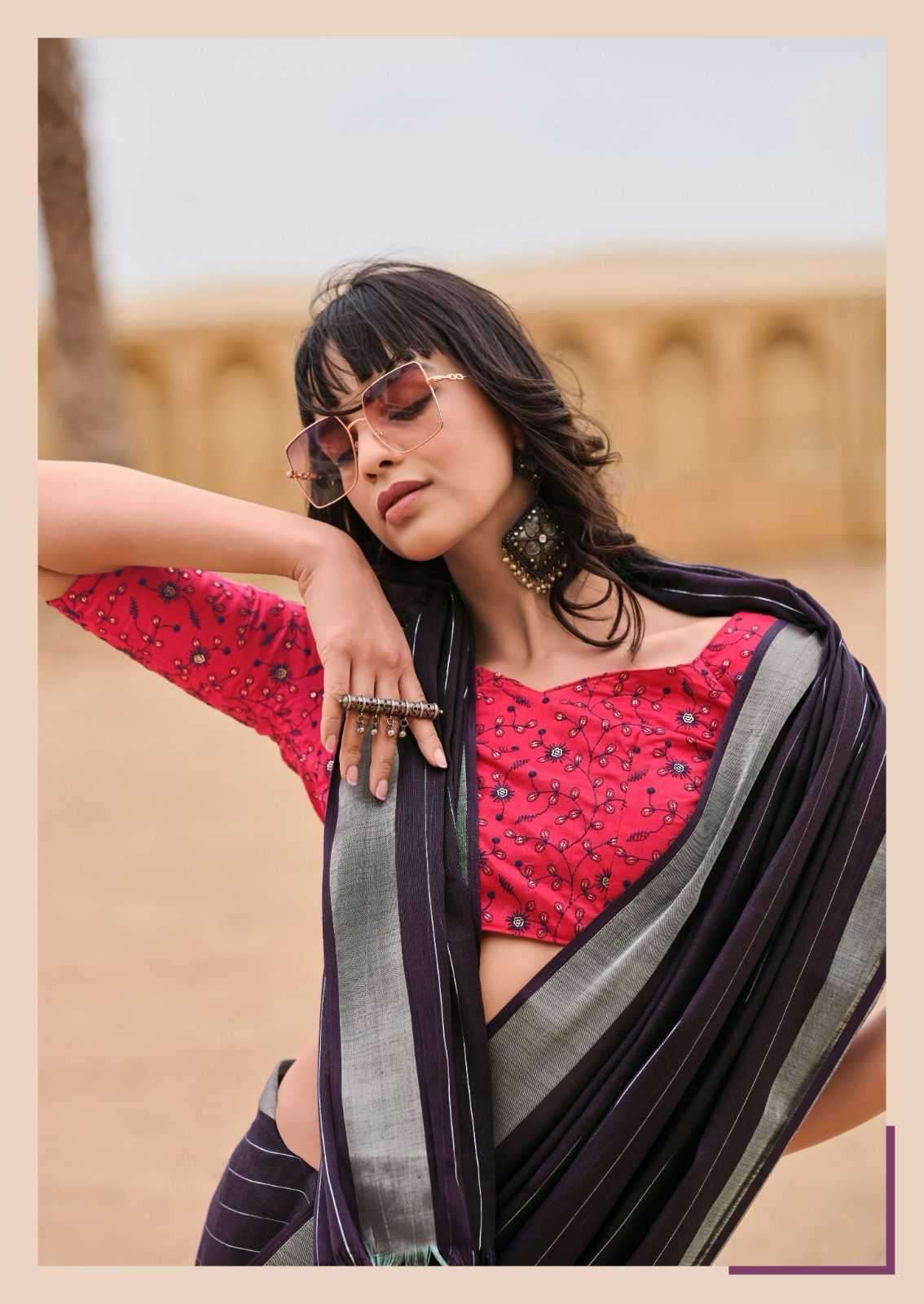 KASHVI CREATION ABHILASHA VOL-3 BEAUTIFUL LINEN SILK SAREES CATALOGV WHOLESALER AND EXPORTER 