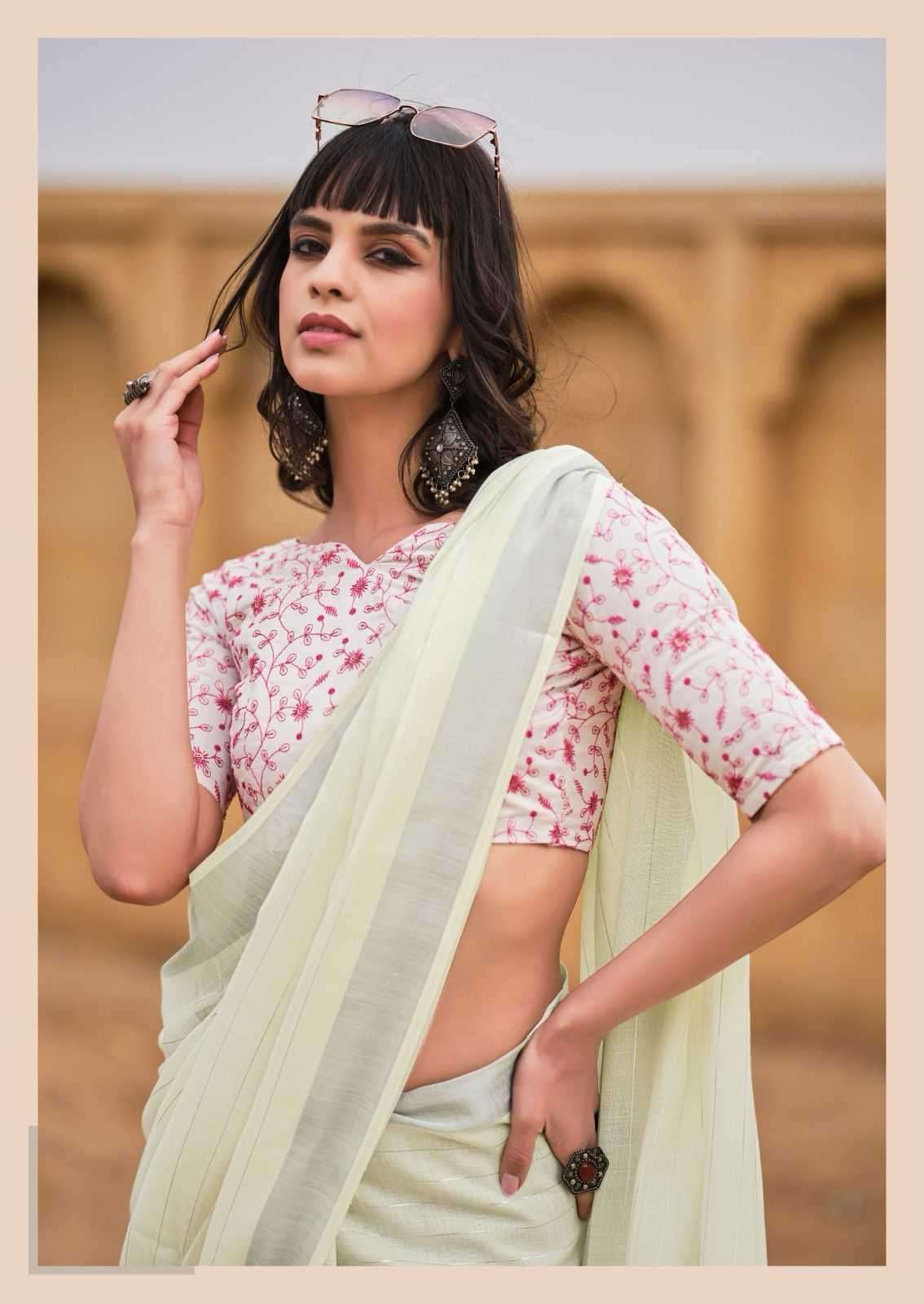KASHVI CREATION ABHILASHA VOL-3 BEAUTIFUL LINEN SILK SAREES CATALOGV WHOLESALER AND EXPORTER 
